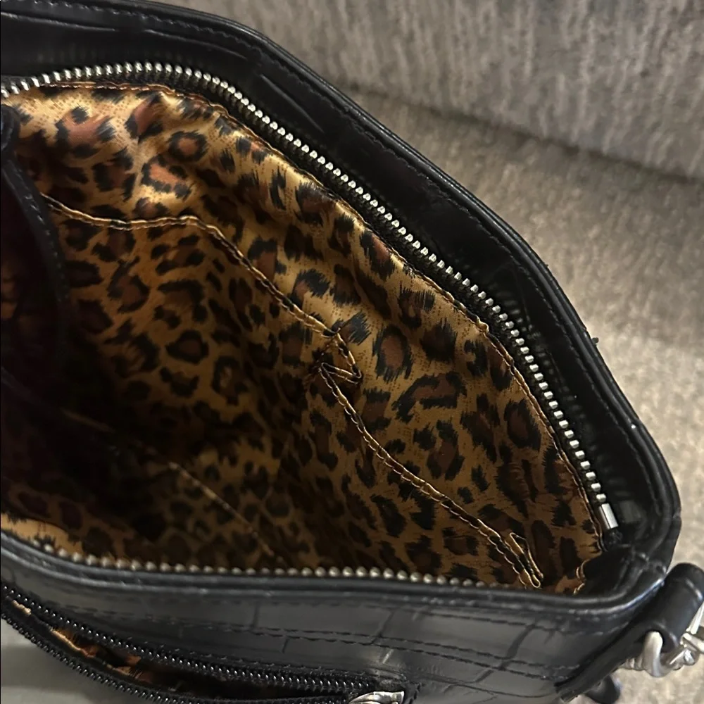 Harley Davidson genuine leather bag with alligator print studs and lepard print - Picture 10 of 10